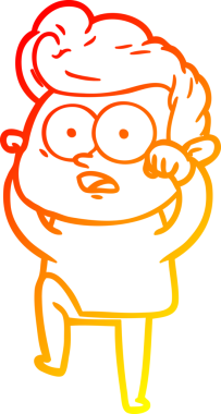 İnsan tarafından çizilmiş bir çizgi film karakteri.