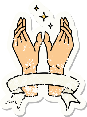 Bir insan tarafından çizilmiş eski bir çıkartma.