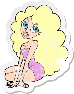 Bir insan tarafından çizilmiş bir karikatürün gerilimli çıkartması.