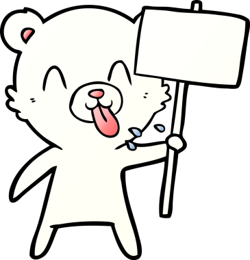 Bir insan tarafından çizilmiş kutup ayısı karikatürü