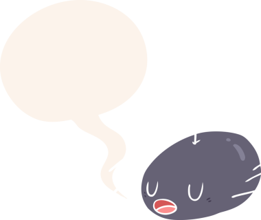 Bir insan tarafından çizilmiş eski tarz konuşma baloncuklu cadılar bayramı örümceği çizgi filmi.