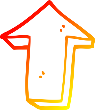 Bir insan tarafından çizilen çizgi film okunun sıcak gradyan çizimi