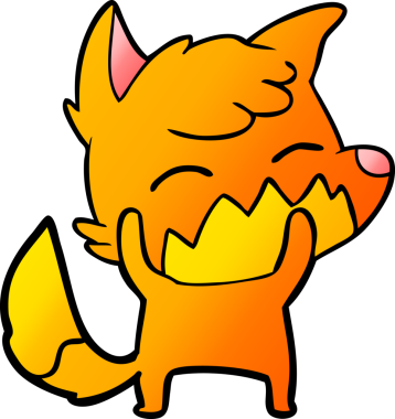 bir insan tarafından çizilmiş tilki çizgi filmi