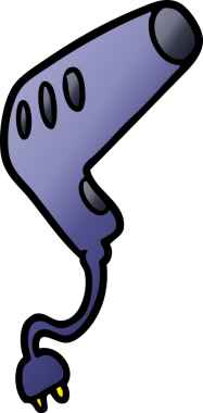 bir insan tarafından çizilmiş bir saç kurutma makinesi.