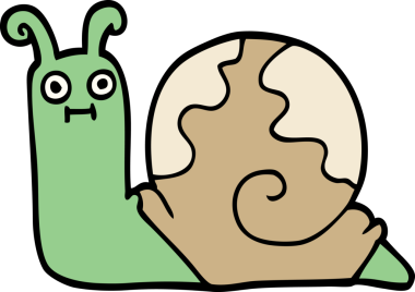 Bir insan tarafından çizilmiş karalama salyangozu.