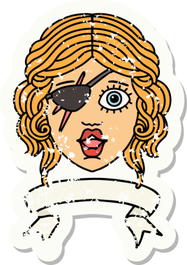 Retro Dövme Tarzı İnsan Rogue karakteri Bir insan tarafından çizilmiş pankartıyla