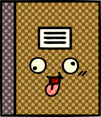 Bir insan tarafından çizilmiş çizgi roman tarzı bir defter.