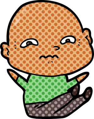 bir insan tarafından çizilmiş sinirli bir adam.