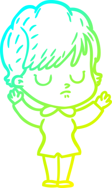 Bir insan tarafından çizilmiş bir karikatür kadın çizimi.