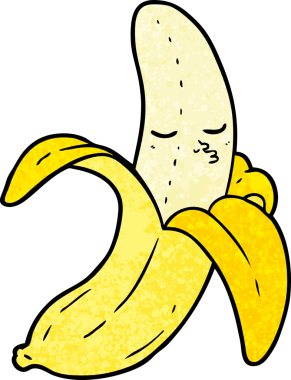 bir insan tarafından çizilmiş muz karikatürü