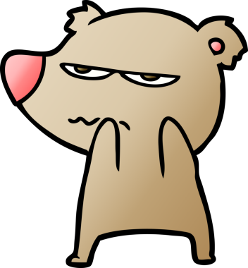 Bir insan tarafından çizilmiş kızgın ayı çizgi filmi.