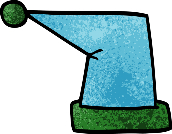 Bir insan tarafından çizilmiş bir elf şapkası.