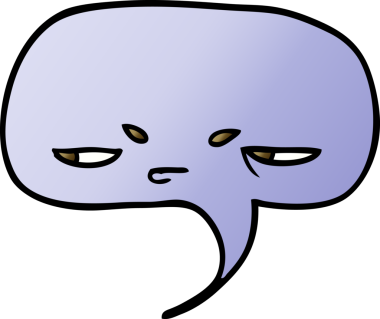 Bir insan tarafından çizilmiş karalama konuşma balonu.