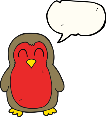 Bir insan tarafından çizilmiş serbest konuşma balonu karikatürü Noel ardılı.