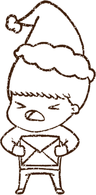 Bir insan tarafından çizilmiş Noel Adamı Kömürü