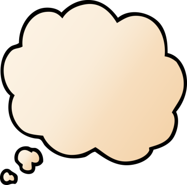 Bir insan tarafından çizilmiş karalama düşünce balonu.