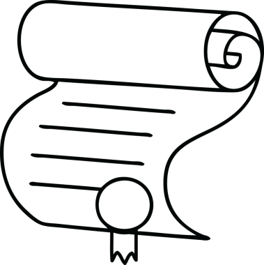 Bir insan tarafından çizilmiş önemli bir belgenin çizgi çizimi