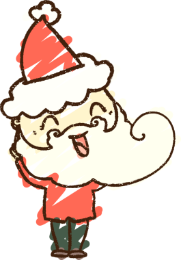 Bir insan tarafından çizilmiş Noel Baba Tebeşiri