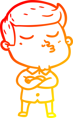 Bir insan tarafından çizilen çizgi film modelinin sıcak çizgi çizimi.