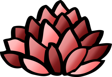 Bir insan tarafından çizilmiş karalama çiçekli nilüfer çiçeği.