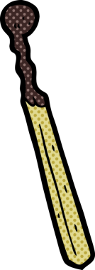 Bir insan tarafından çizilmiş karikatür yanmış kibrit.