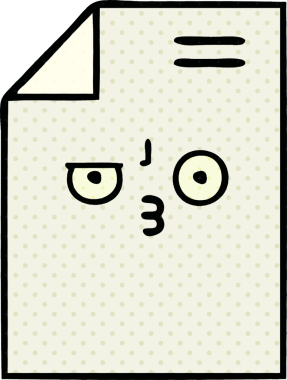 bir insan tarafından çizilmiş bir kağıt parçasının karikatürü.