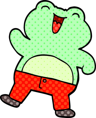 Bir insan tarafından çizilmiş karalama kurbağası.