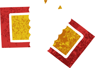 Bir insan tarafından çizilmiş bir sinema biletinin retro çizim tarzı karikatürü.