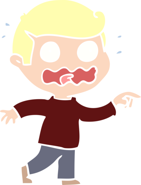 Düz renkli çizgi film bir insan tarafından çizilmiş.