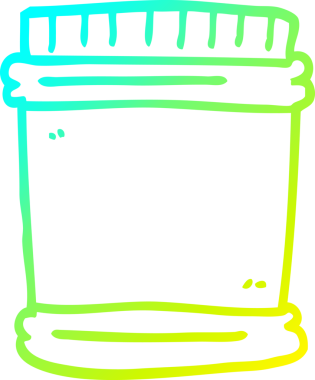 Bir insan tarafından çizilmiş vitamin kaplarının soğuk gradyan çizgileri.