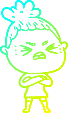 Bir insan tarafından çizilmiş kızgın bir karikatür çizimi.