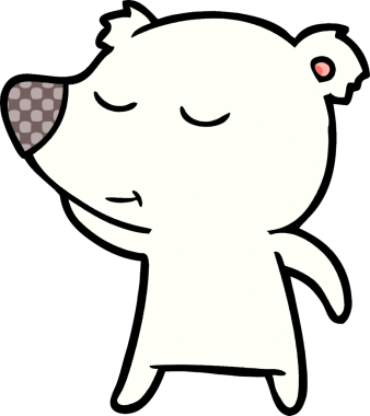 Bir insan tarafından çizilmiş kutup ayısı karikatürü