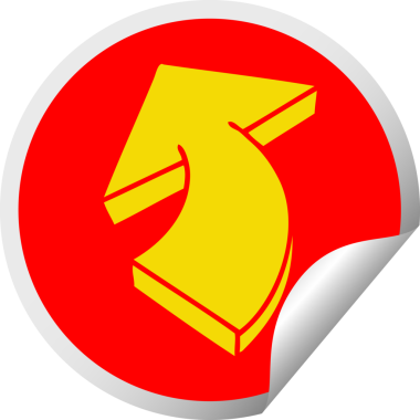 Bir insan tarafından çizilmiş dairesel soyma etiketi.