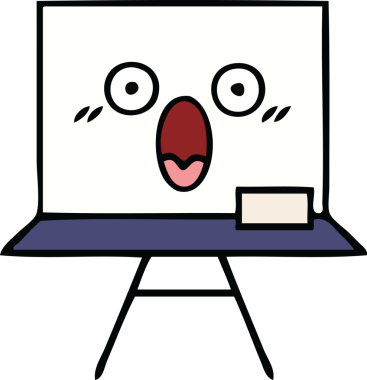 Bir insan tarafından çizilmiş beyaz bir karikatür.