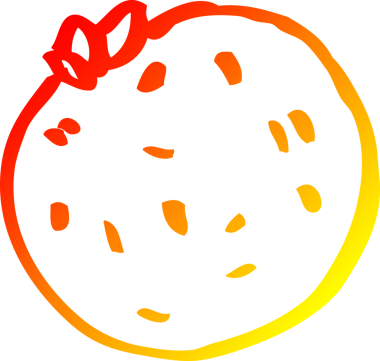 Bir insan tarafından çizilmiş organik turuncu çizgi.