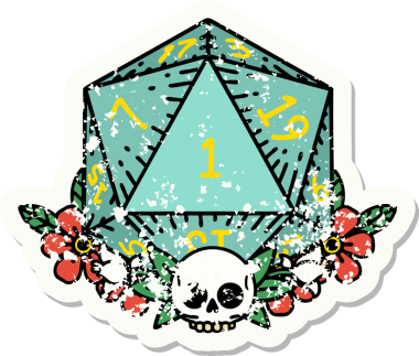 Doğal bir zarın grunge sticker 'ı bir insan tarafından çizilmiş çiçek elementleriyle yuvarlanıyor.