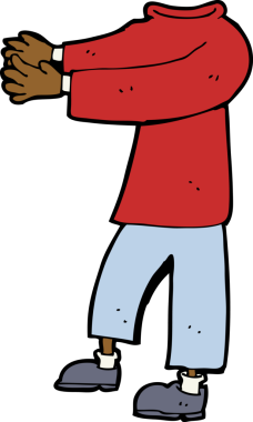 bir insan tarafından çizilmiş başsız vücut (karikatürleri karıştır ve eşleştir veya fotoğraf ekle)