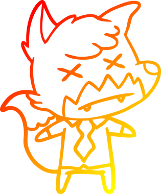 Bir insan tarafından çizilen ölü tilkinin sıcak çizgi çizimi