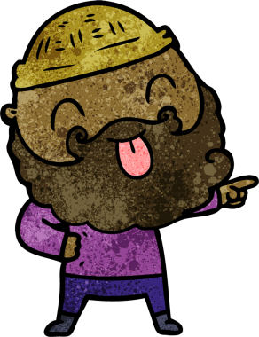 Bir insan tarafından çizilmiş sakallı bir adam.