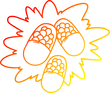 Bir insan tarafından çizilen güçlü hapların çizgi film çizimi