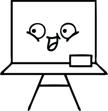 Bir insan tarafından çizilmiş karatahta çizimi