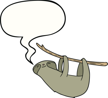 bir insan tarafından çizilmiş konuşma balonlu bir miskin çizgi film