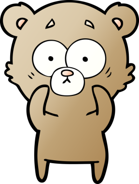 Bir insan tarafından çizilmiş bir çizgi film karakteri.