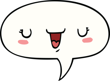 Bir insan tarafından çizilmiş sevimli, mutlu bir yüz karikatürü.