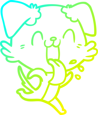 Bir insan tarafından çizilmiş, nefes nefese kalmış, çizgi film çizimi.