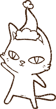 Noel Kedi Kömürü Bir insan tarafından çizilmiş