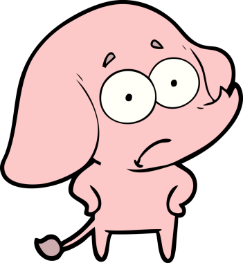 bir insan tarafından çizilmiş belirsiz bir fil.