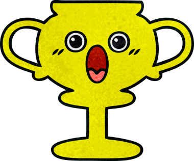 Bir insan tarafından çizilmiş eski grunge desenli bir kupa.