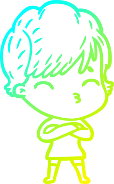 Bir insan tarafından çizilmiş bir karikatür kadın çizimi