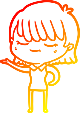 Bir insan tarafından çizilmiş bir karikatür kadın çizimi